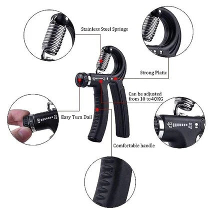 Adjustable Hand Grip Strengthener - 40kg Heavy Duty Wrist Forearm Exerciser