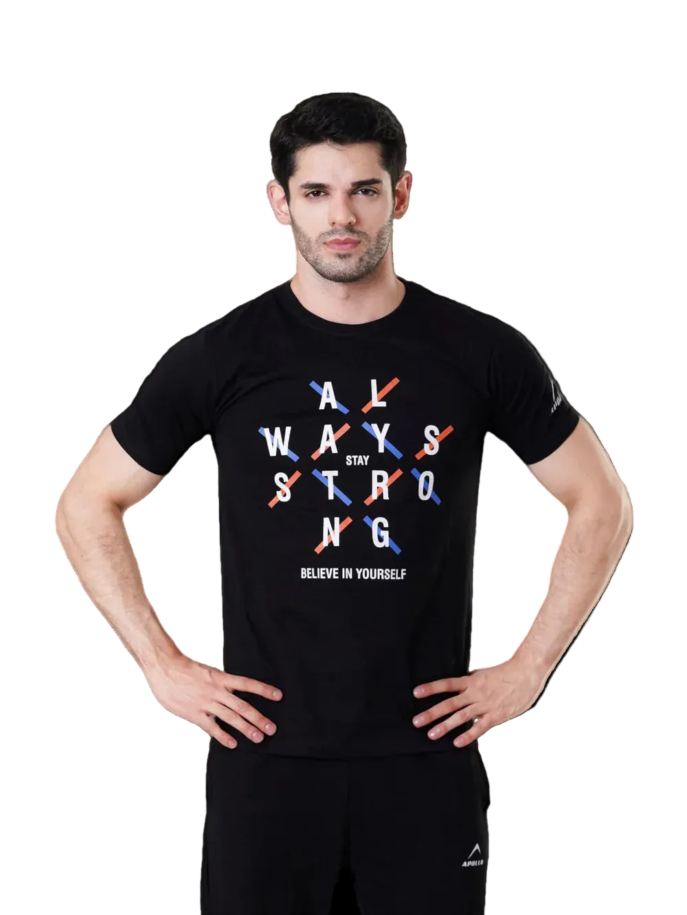APOLLO Sports T-Shirt Men's Cotton - Black