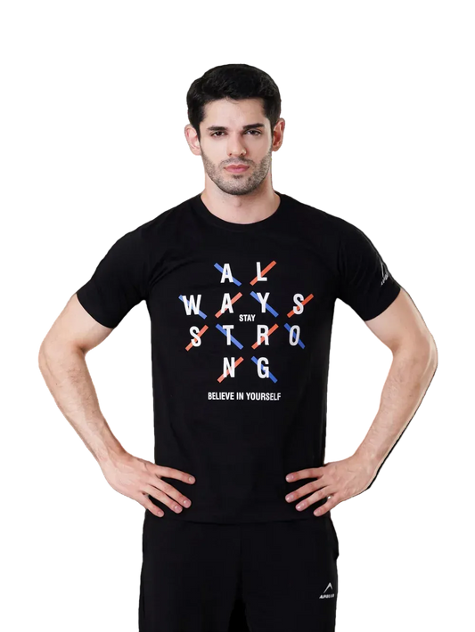 APOLLO Sports T-Shirt Men's Cotton - Black