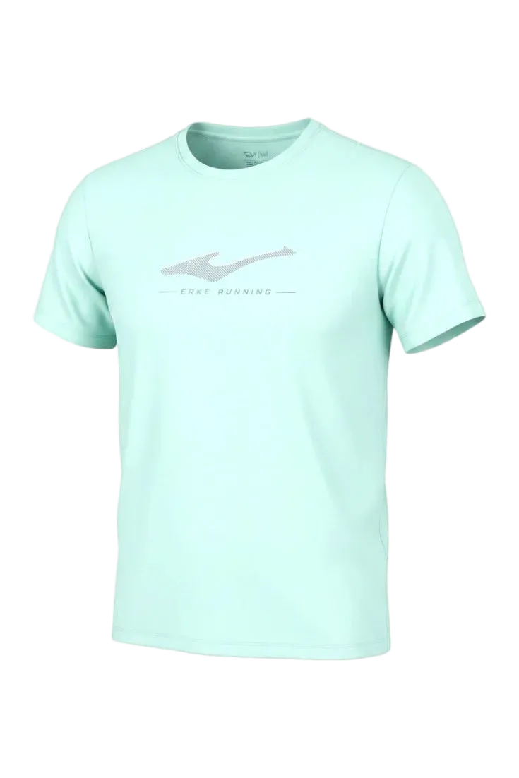 ERKE Dri-Fit Polyester Sports T-Shirt Men's - Sea Green