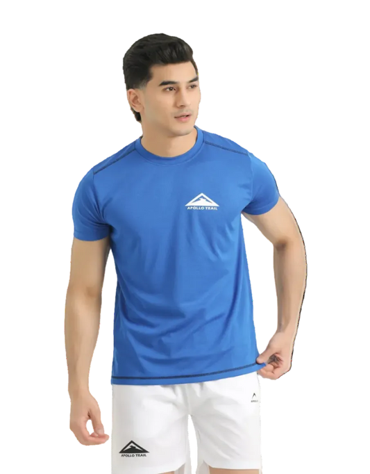APOLLO T-Shirt Men's - Micro Mesh Polyester Royal Blue