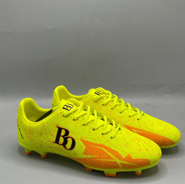 Blue Ocean Neon Yellow Football Boots | Lightweight Soccer Cleats with High-Grip Studs