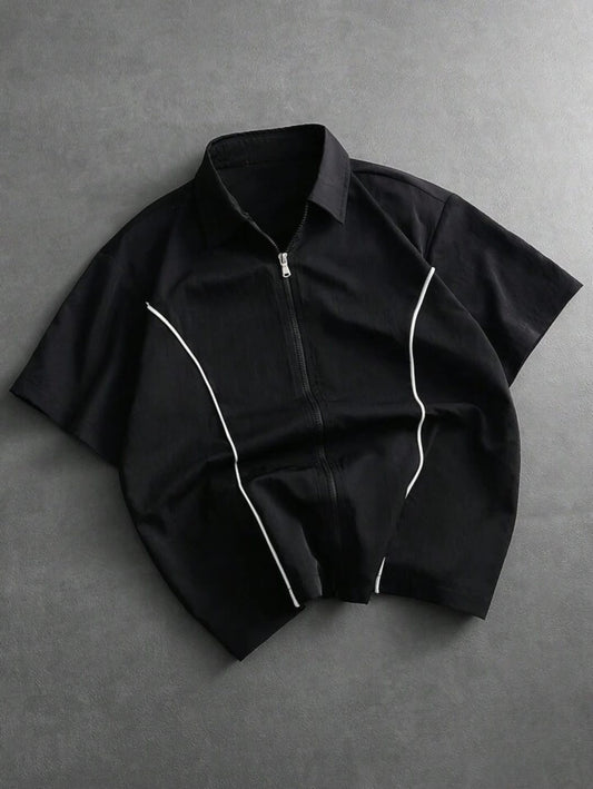 Arc Zip Short Sleeve Shirt – Lightweight Breathable Zip Collar Top
