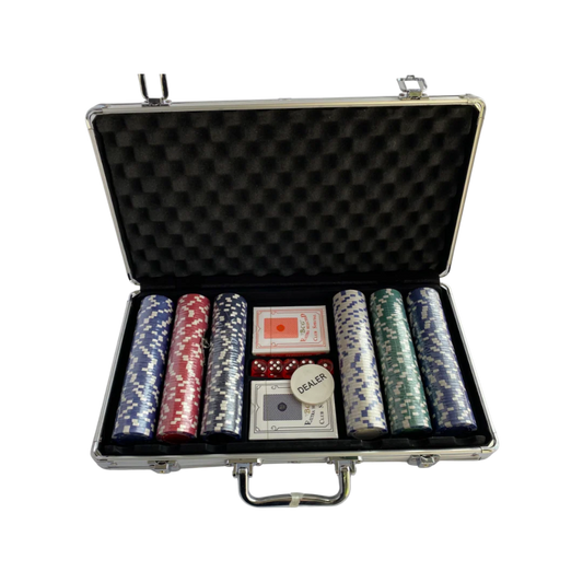 200 Piece Poker Chip Set - Premium Game Briefcase with Cards & Dice