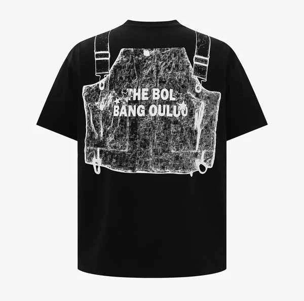 Graphic Print T-Shirt with Jacket Design | Heavyweight Cotton Tee